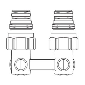 Узел подключения Oventrop Multiflex F ZB, 1/2 НР x 3/4 НР, угловой