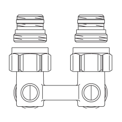 Узел подключения Oventrop Multiflex F ZB, 1/2 НР x 3/4 НР, угловой