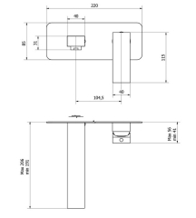 Внешняя часть iB Rubinetti Rubacuori ERU206CC смесителя для раковины, хром