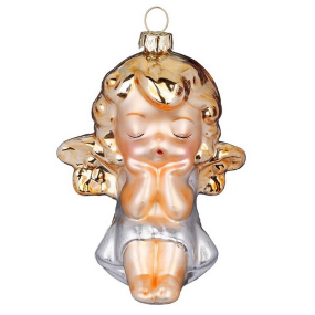 Елочная игрушка "Спящий ангел" 10 см