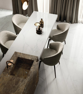 Керамогранит Italon Charme Deluxe 120х278 Lux, Bianco Michelangelo, 6 мм