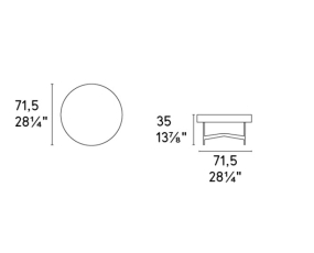 Стол журнальный Calligaris Arena 72х72 CS5118-M, Cognac
