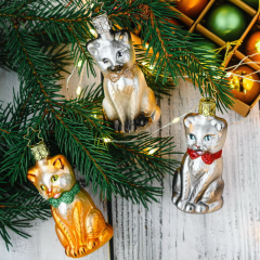 Игрушка на елку "Милый котенок" 8,5 см