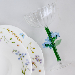 Бокал для шампанского/десерта "Голубой цветок" Botanica 280 мл