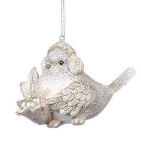 Игрушка на елку "Воробей в наушниках" 7,5 см
