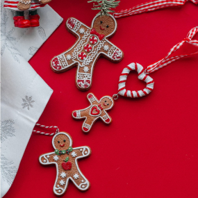 Елочная игрушка "Пряничный человечек" 8 см, в ассортименте