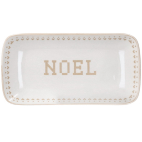 Блюдо прямоугольное Noel 22х11 см, бежевое