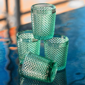 Набор стаканов для виски Bicos Green 280 мл, 4 шт