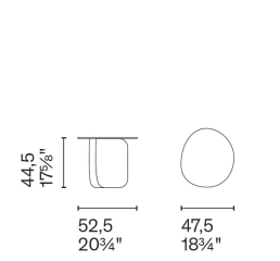 Стол журнальный Calligaris Twins 53х48 CS5156-A, Calacatta Paonazzo