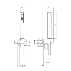 Комплект для душа Gessi Goccia 33773.031, хром