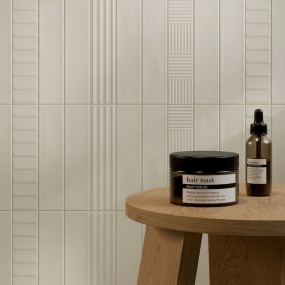 Керамогранит Rondine Volume 6х25, Ivory 3D Bamboo, 9,5 мм