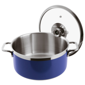 Кастрюля с крышкой Buffet Life Cooking 16 см/1,6 л, синяя