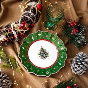Тарелка салатная Toy's Delight 24 см, зеленая