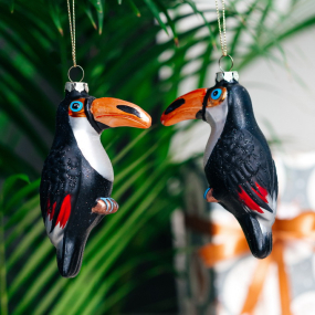 Новогодняя игрушка "Тукан" 12 см