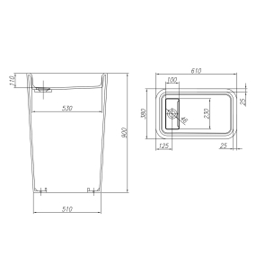 Раковина Kolpa-San Ramona Basin WH, 61x38x90, из Kerrock, белая