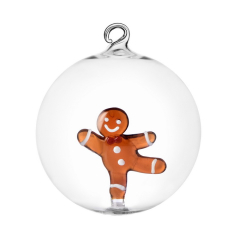 Елочный шар "Пряничный человечек на одной ноге" Schiaccianoci 8 см