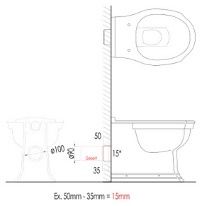 Унитаз приставной Devon & Devon Westminster, с сиденьем, белый