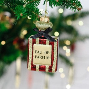 Новогодняя игрушка "Флакон духов" 9 см