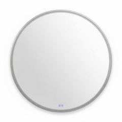 Зеркало Mebelvann Sanrey 100х100, с подсветкой, серебристая рама Зеркало Mebelvann Sanrey 100х100, с подсветкой, серебристая рама