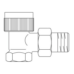 Термостатический вентиль Oventrop "AV 9", M 30 x 1.5, угловой