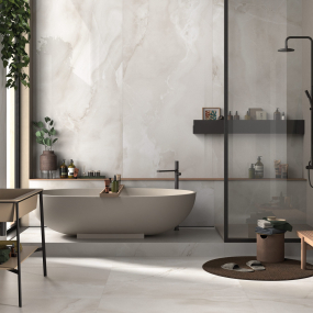 Керамогранит Imola The room 60х120 LP, Absolute White Onyx, 6,5 мм