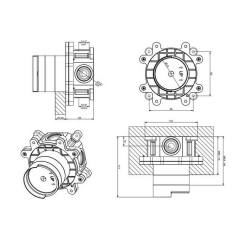 Внутренняя часть Gessi Parti Incasso 38312.031 смесителя, хром