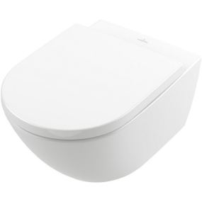 Унитаз подвесной Villeroy&Boch Subway 3.0 56х37, CeramicPlus, 4670TSR1, TwistFlush, с сиденьем