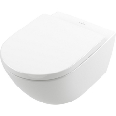 Унитаз подвесной Villeroy&Boch Subway 3.0 56х37, CeramicPlus, 4670TSR1, TwistFlush, с сиденьем