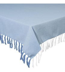 Скатерть квадратная Textile Chambray Blue 140х140 см, голубая