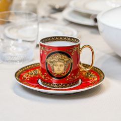 Чашка кофейная с блюдцем Versace Medusa 230 мл