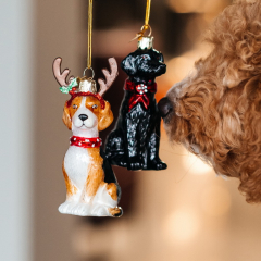 Игрушка на елку "Лабрадор-ретривер черный" 9 см