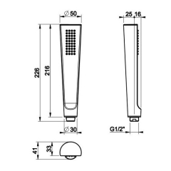 Лейка для душа Gessi Cono 45154.707, брашированный черный