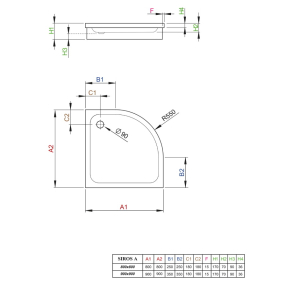 Душевой поддон Radaway Siros A 80x80, белый