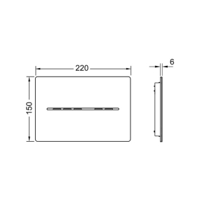 Панель смыва TECE Solid 9240461, с бесконтактной активацией, хром