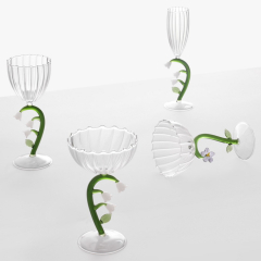 Бокал для шампанского/десерта "Лиловый цветок" Botanica 280 мл