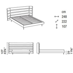 Кровать Calligaris Monbed 180х200 CS6207, Sand, с матрасной основой