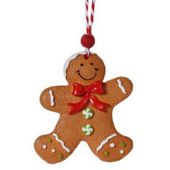 Елочная игрушка "Пряничный человечек" 7,5 см