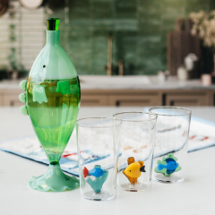 Бокал лонгдринк Marine Garden 450 мл, желтая рыба и водоросль