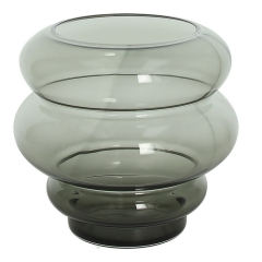 Ваза Glass Design Atmosphere 19 см, серая