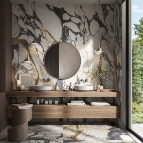 Керамогранит Imola The room 120х278 N, Calacatta Picasso, 6,5 мм