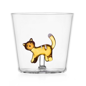 Стакан Tabby Cat 300 мл, рыжий кот с белой полоской