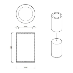 Корзина для мусора Decor Walther Basic 0615000, хром