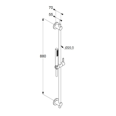 Комплект для душа Kludi Nova Fonte Puristic 2084053-15, без смесителя, белый матовый