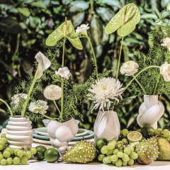 Ваза Surface 14 см, белая матовая