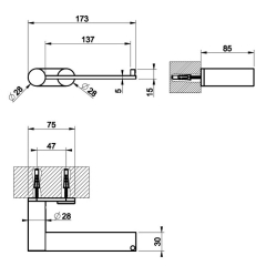 Держатель для туалетной бумаги Gessi 316, брашированная медь PVD