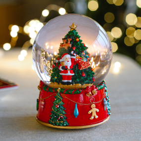 Фигурка музыкальная "Снежный шар: Санта" 12 см