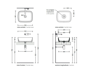 Раковина накладная Flaminia Play 52х40 PY52A, белая