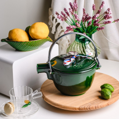 Чайник круглый La Cocotte 1,15 л, цвет зеленый базилик