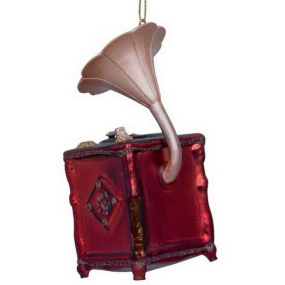 Елочная игрушка "Винтажный граммофон" 12 см
