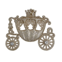 Елочная игрушка "Карета Золушки" 10 см, цвет золото